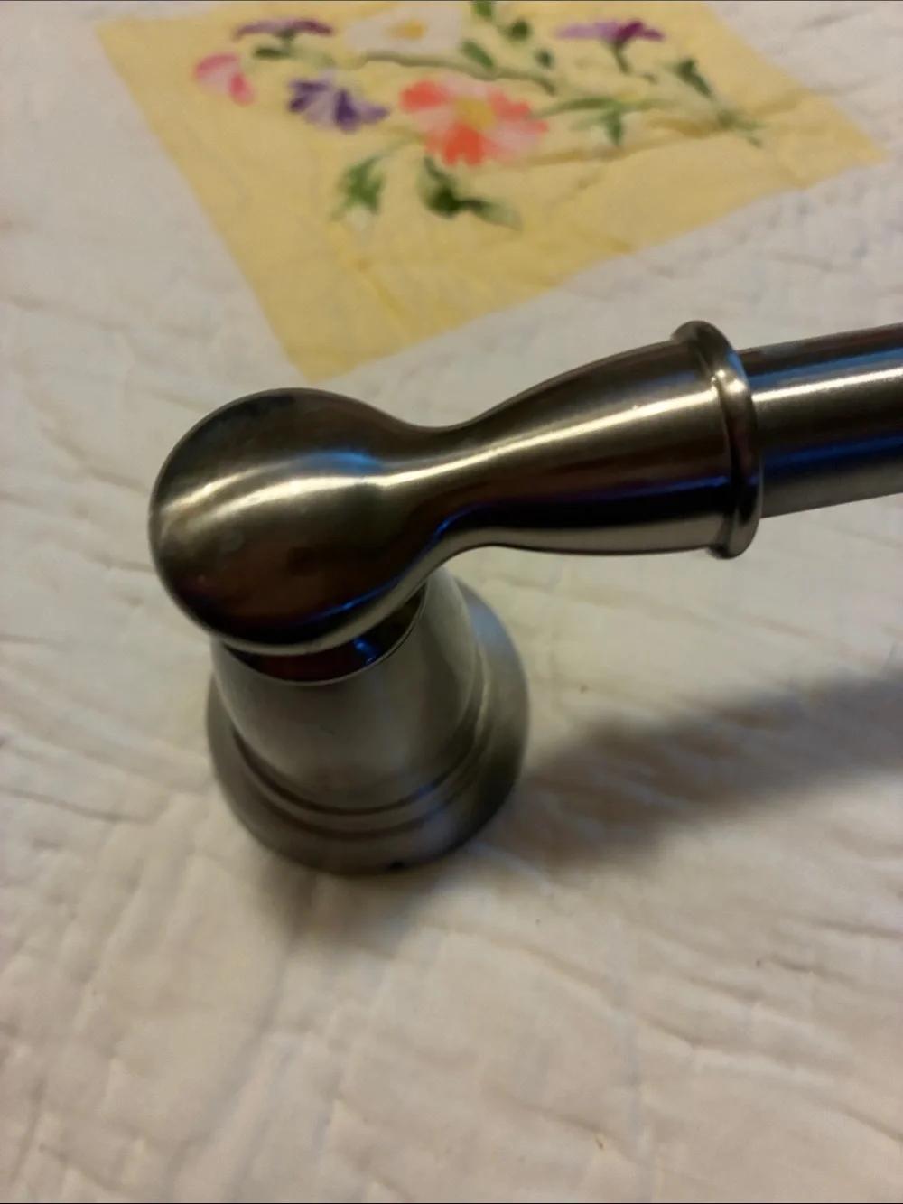 Brushed Nickel Bath Towel Bar and Ring Set - Sleek Modern Design